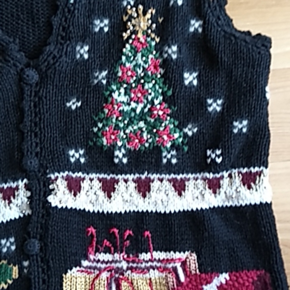 Vtg Ugly Christmas Sweater Vest size m‎